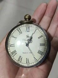 Retro Clock 5cm Brass Glass Ball Mechanical Ancient Roman Table Decoration Ornaments