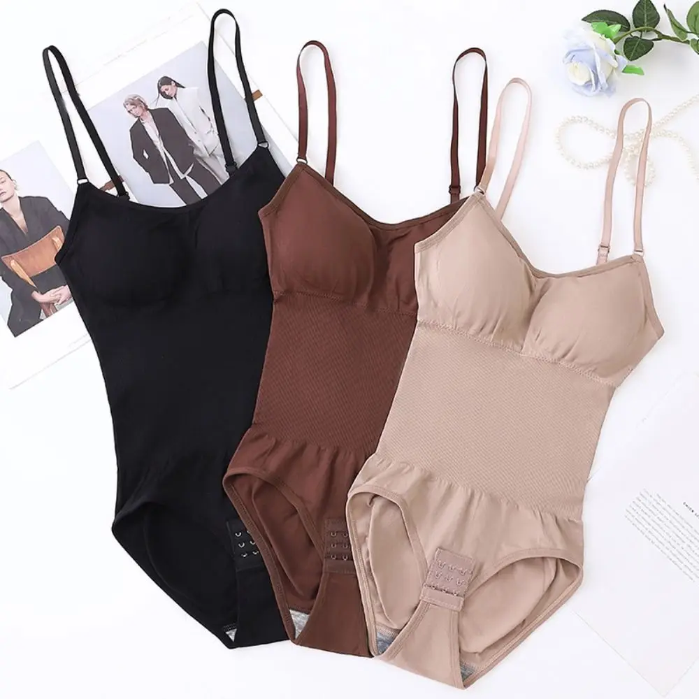 Body modelujące damskie typu stringi z okrągłym dekoltem, kontrolujące brzuch, kompresyjne, podnoszące pośladki, bezszwowe, wyszczuplające, do ćwiczeń.