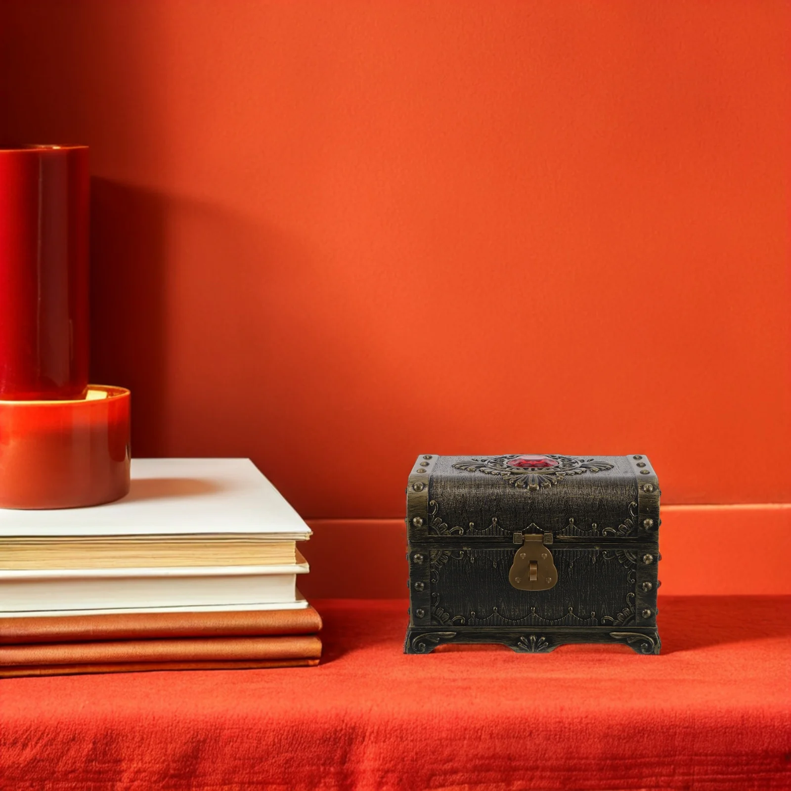 خمر القراصنة صور جذع 5.5X3.85X3.73 بوصة قابل للقفل البلاستيك الكنز الصدر للأطفال تخزين مغامرة اللعب منزل مكافأة #2