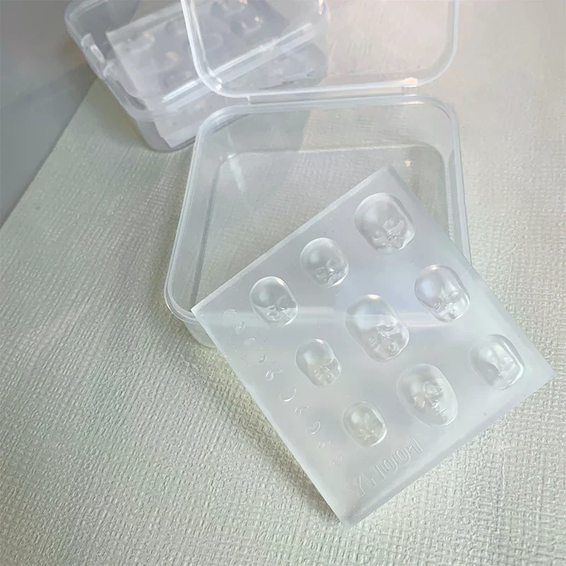 اليد النقش قالب الكرتون وجه الإنسان دمية ثلاثية الأبعاد سيليكون مسمار قالب مسمار الفن زينة سيليكون موضة مانيكير قالب التبعي #4