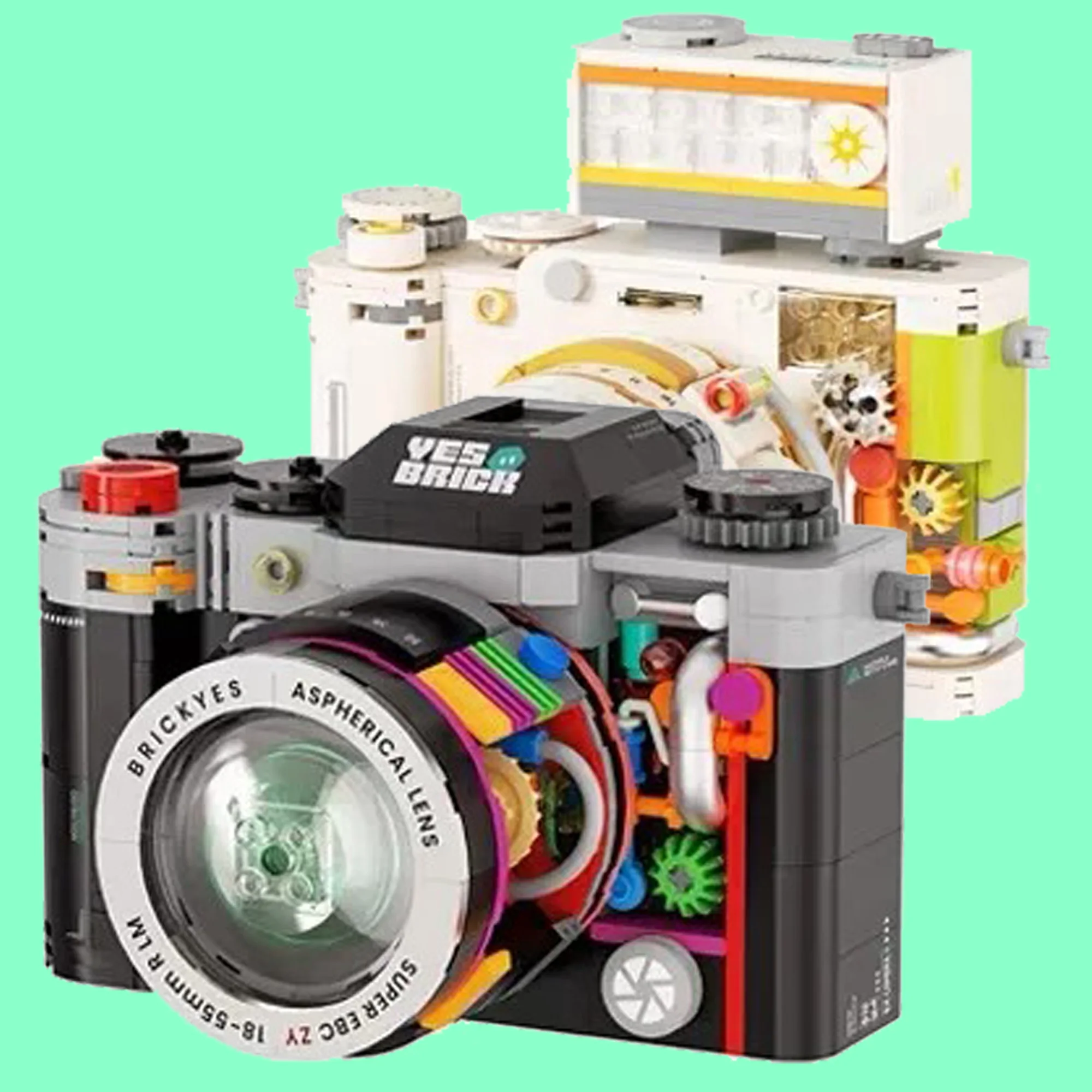 Retro Camera Series Children\'s Puzzle Assembly Microparticle Building Blocks Model Construction