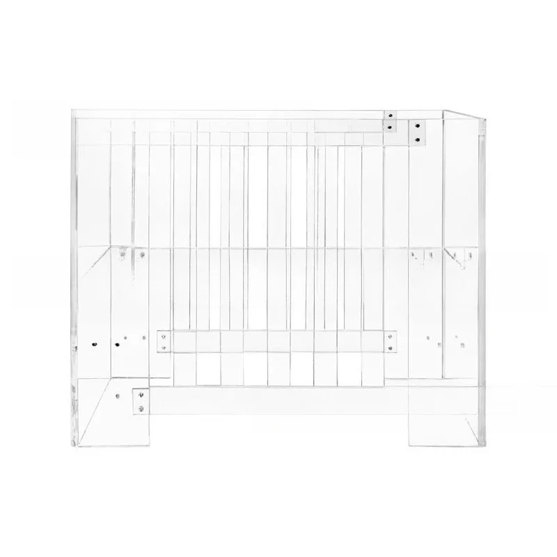 Crib newborn BB bed crystal children's bed transparent crib height adjustable