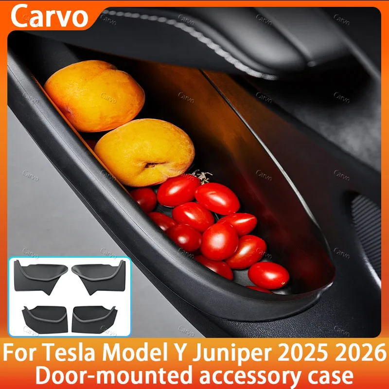 

Для Tesla Model Y Juniper 2025+ (Новинка) – Полностью закрытые боковые органайзеры для дверей из TPE (передние и задние)