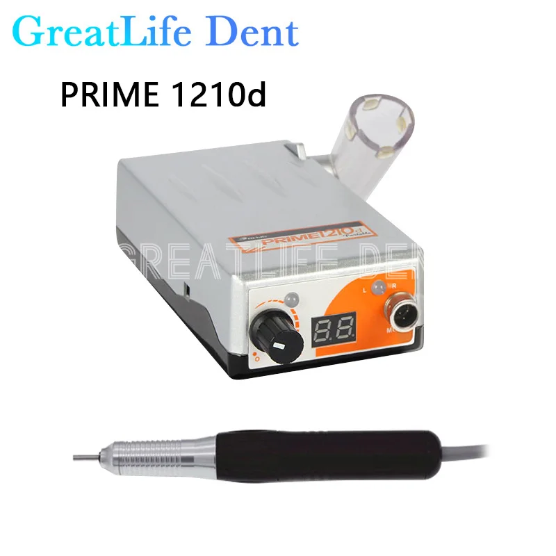 GreatLife-Elétrica Dental Manicure e Pedicure Broca, Handpiece sem escova, Moagem Motor, Micromotor, Dent 12V, 35000 Rpm, 1210D Prime