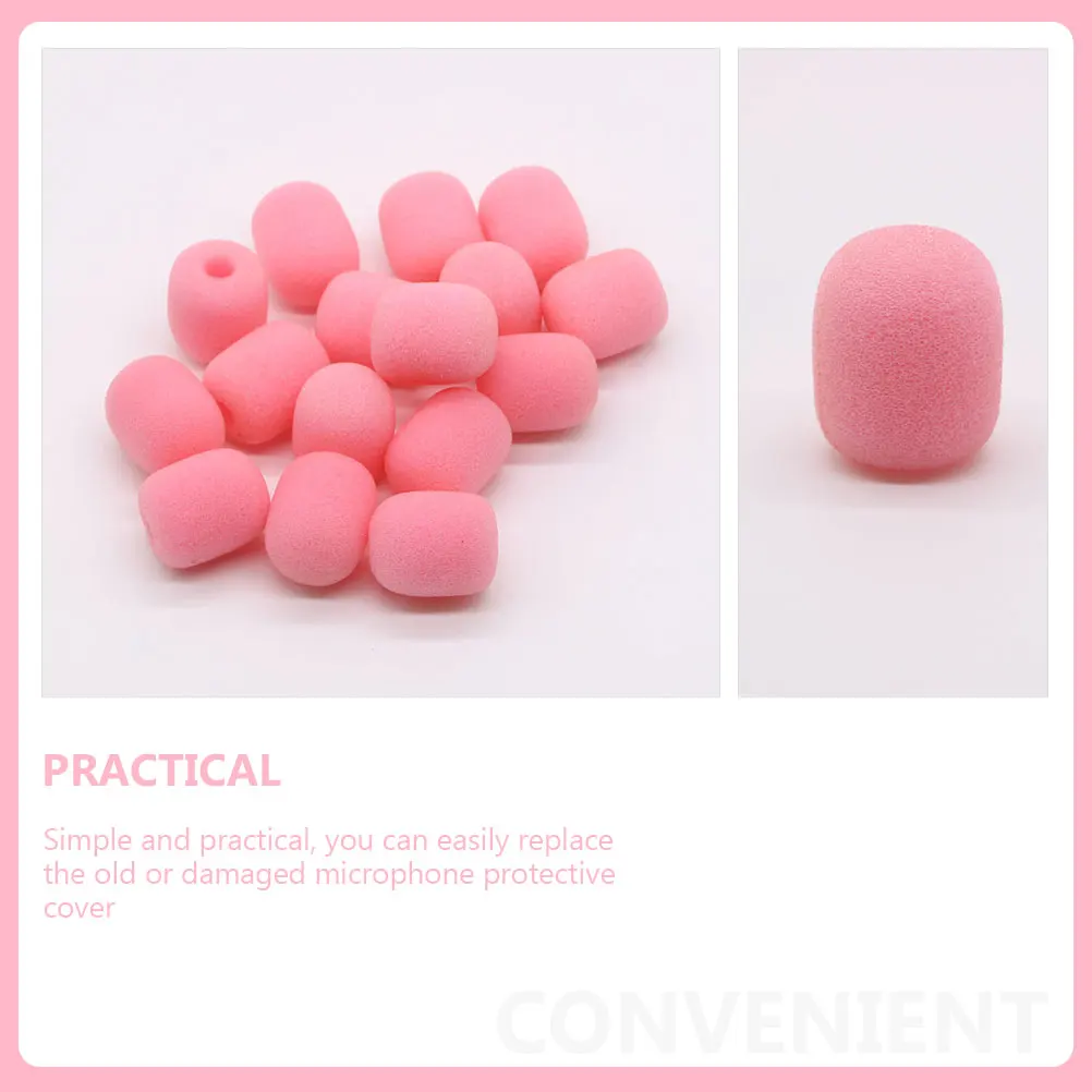 

Thick Microphone Cover Wind Popularity Windscreen Pink Sponge Lapel Headset