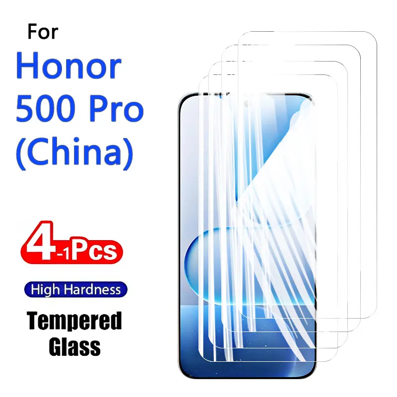 1–4 Stück 9H Displayschutzfolien für Honor 500 Pro 500Pro HD, gehärtetes Glas, Kristallaluminium, kratzfest, case-freundlich, Fingerabdruckresistent