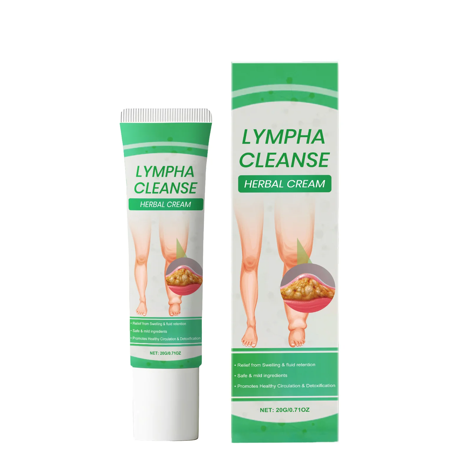 Herbal Cream Non-Greasy Swelling Relief Cooling Refreshing Leg Repair Promote Blood Circulation Gentle Moisturizing Body Care