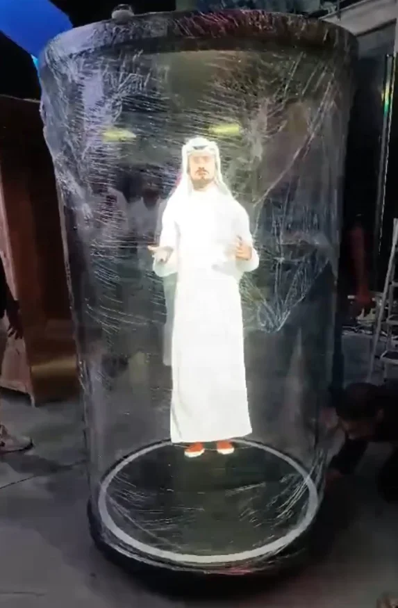 3D Hologram Cylinder Transparent Screen Interactive Holograms HoloTube  Hologram Splicing Cylindrical Cabinet Innovative