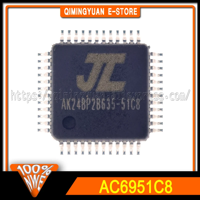 1~20PCS/LOT AC6951C8 51C8 LQFP-48（7x7mm） Highly integrated Bluetooth audio SoC chip 100% New Original In Stock