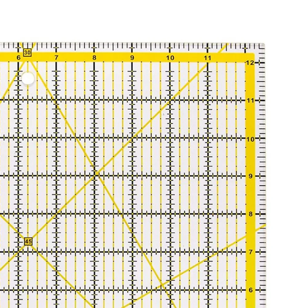 Superior-5 Pack Acrylic Quilting Ruler Kit Square Acrylic Quilter Ruler Fabric Cutting Ruler Clear Mark Acrylic Ruler Set