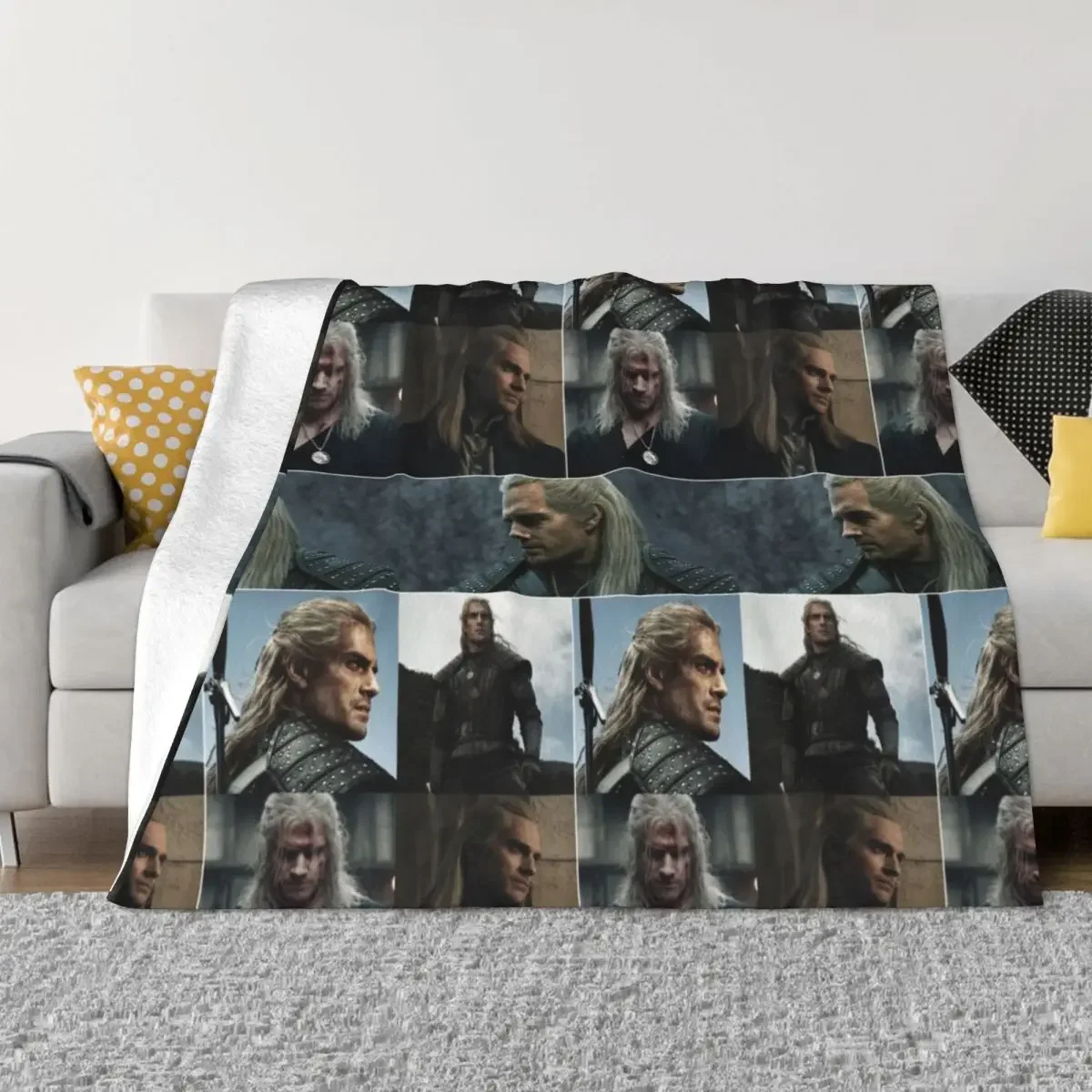 Henry Cavill British actor Novel Character Adaptation Photos Compilation Collage - 1 Throw Blanket Luxury Designer Baby Blankets