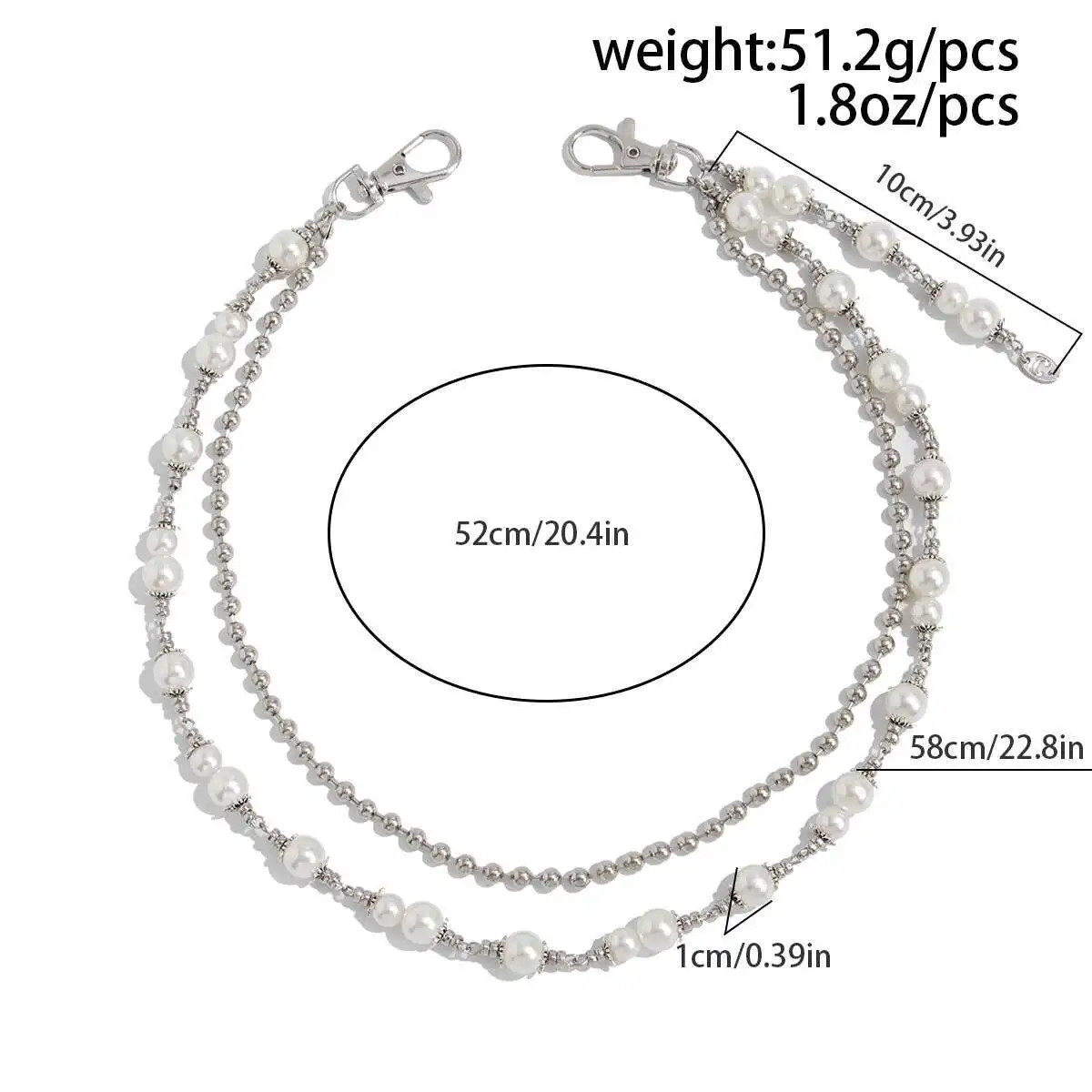 Ingemark 2025 Faddish Unique Imitation Pearl Alloy Waist Chain for Men Women Summer Jeans Pants Chain Punk Jewelry Accessories view 5