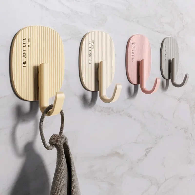 4pcs Light Luxury Hook Strong Traceless Hook No Punching Coat Hook Multifunctional Coat Hook And Adhesive Hook