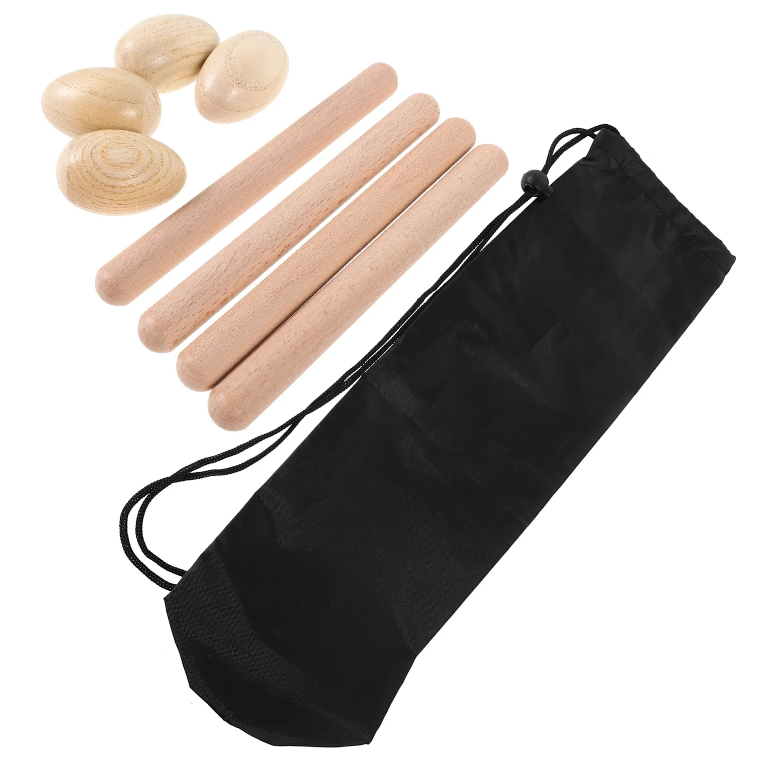 1 Juego de palos de ritmo de madera, agitadores de huevos, conjunto de instrumentos musicales de percusión, agitadores de mano de claves de madera de 8 pulgadas para música de niños