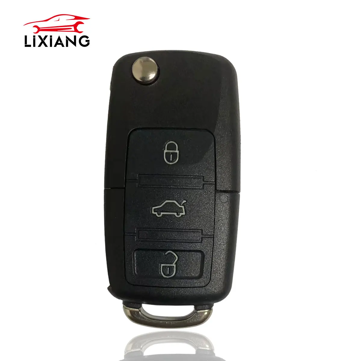 ปุ่ม Lixiang kunci REMOTE mobil 434MHz สำหรับกอล์ฟ Beetle Passat Lupo Bora กุญแจแบบพับพลิกพร้อม1J0959753A ชิป ID48