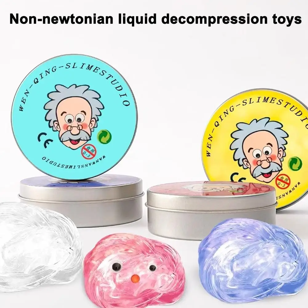 Cola líquida profissional não newtoniana, brinquedo antiestresse infantil, slime cristalino colorido e pegajoso.