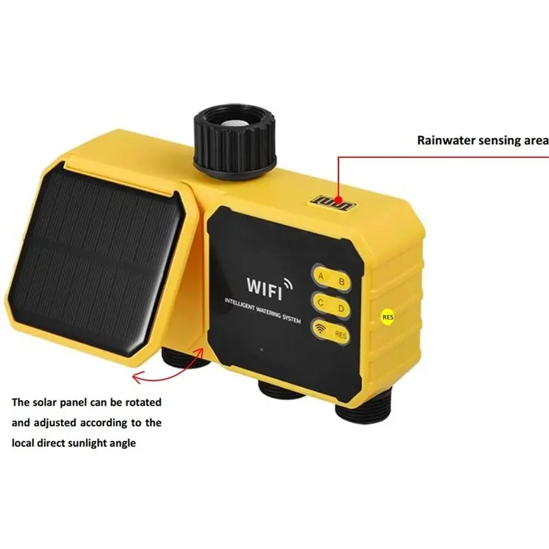 SYW-Solar Irrigation Timing Controller 4 Zone WIFI Automatic Irrigation System Outdoor Water Timer