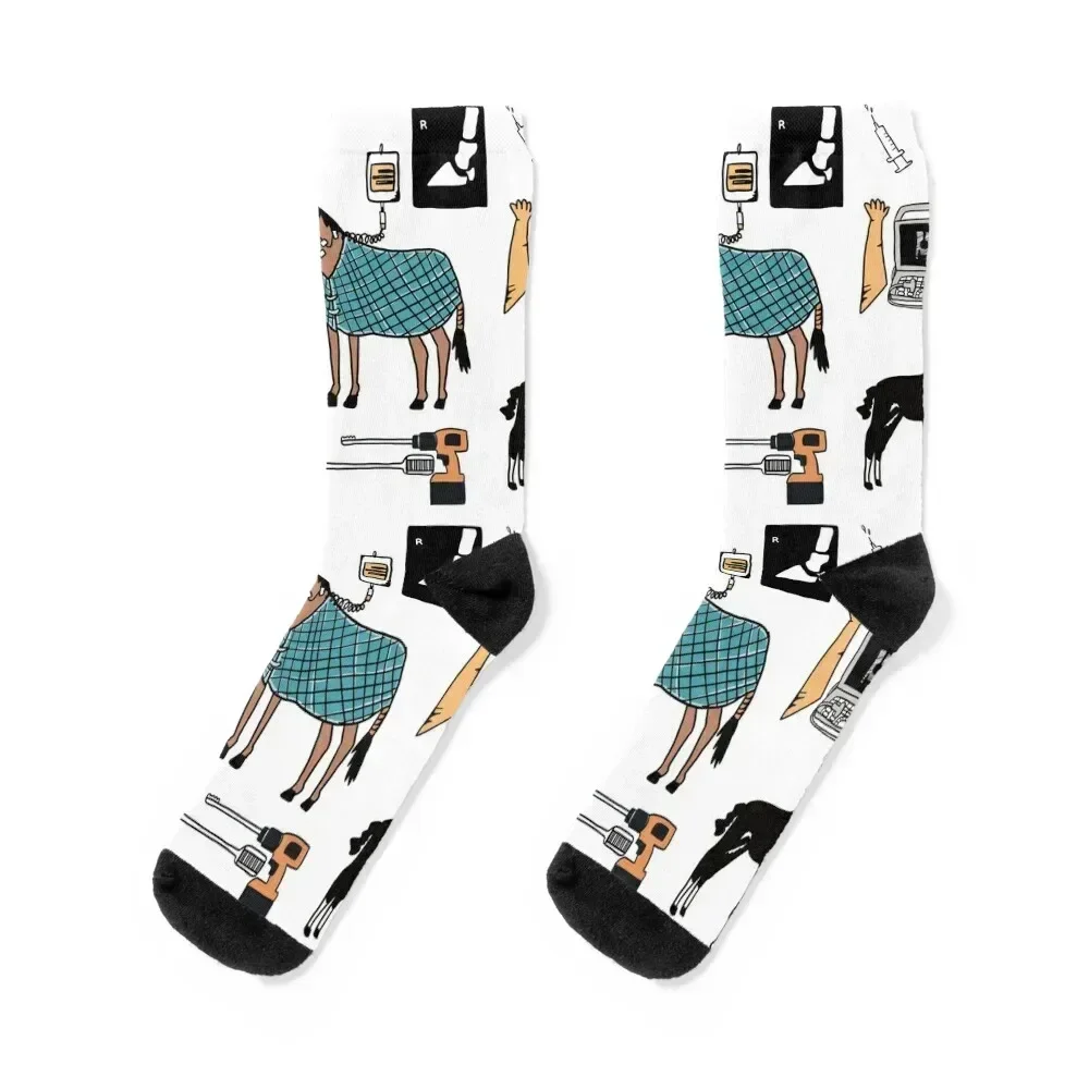 Dr Fluffton’s horse clinic Socks golf Thermal man winter new in's football Socks Ladies Men's