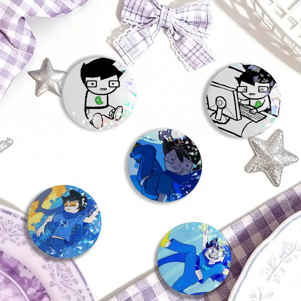 H-homestuck John Egbert Laser Badge Kleidung Rucksäcke Hüte Accessoires Geschenke für Kinder Freunde Fans Sammlerstücke