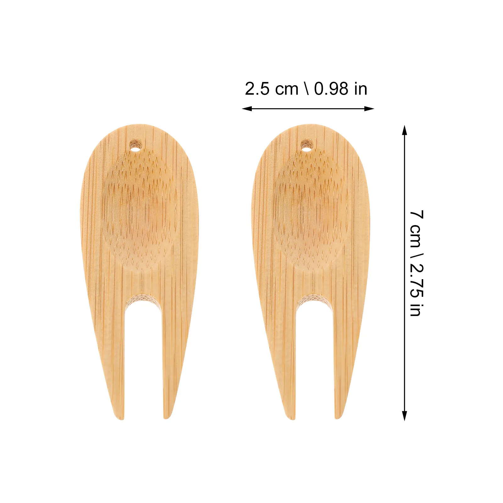 10pcs Golf Green Fork Bamboo Divot Repair Tool Lightweight Portable Small Size Golf Accessories Perfect Gift for Men