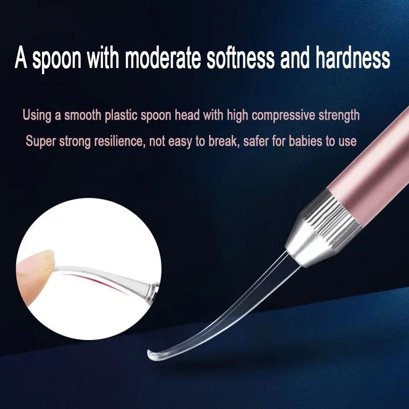 Stainless Steel Luminous Ear Scoop with Light Visual Ear Cleaner Handy Ear Picking Tool Flashlight Earpick for Children Ear Care