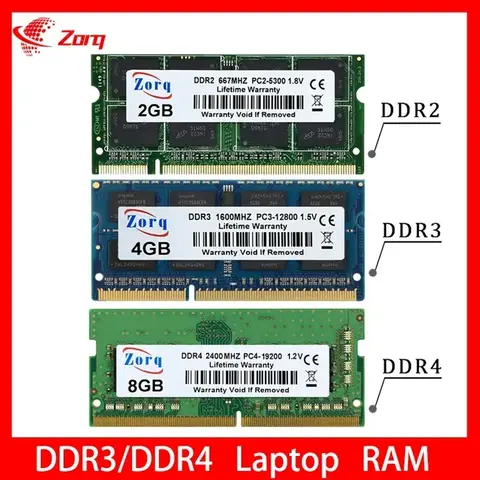 DDR2 DDR3L DDR4 2GB 8GB 4GB 16GB Ordinateur Portable RAM 1333 1600 2400 2666 3200 204pin So DIMM Mémoire Pc Portable DDR3 RAM 8 go PC3 RAM DDR4 4GB
