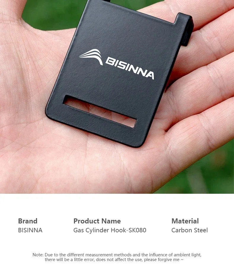 BISINNA 1 Stück Butan-Kraftstofftank-Haken, tragbarer taktischer Desktop-Haken aus Kohlenstoffstahl, Outdoor-Campingzubehör – Detail 8