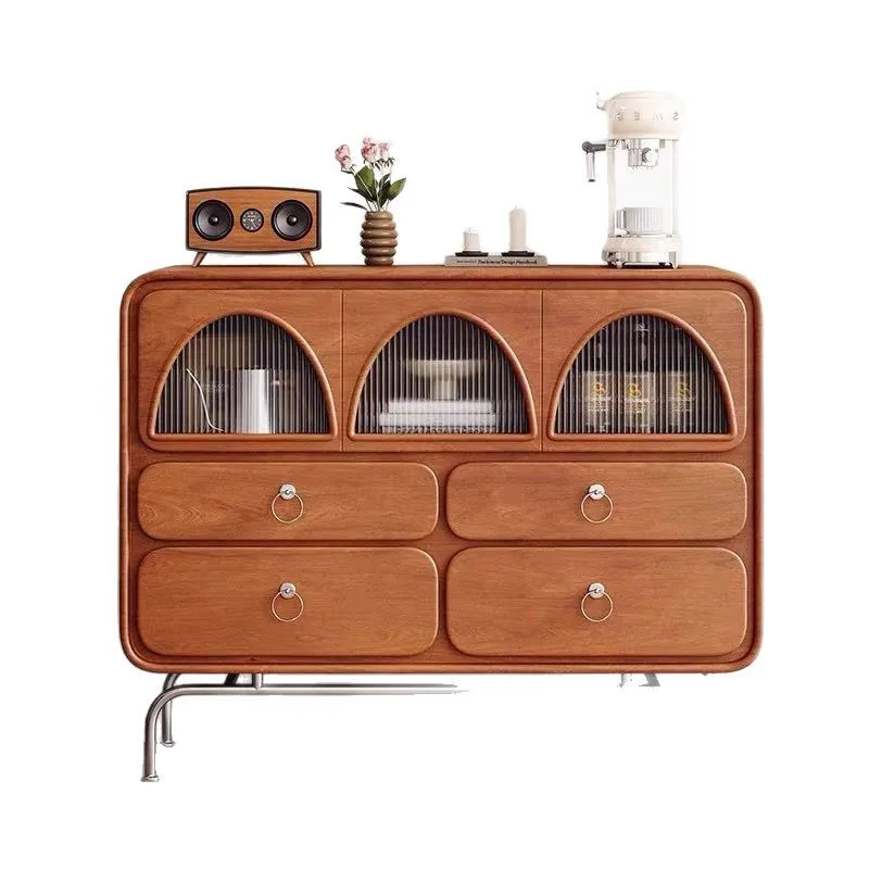 

Solid wood living room display cabinet light luxury tea cabinet bedroom storage cabinet