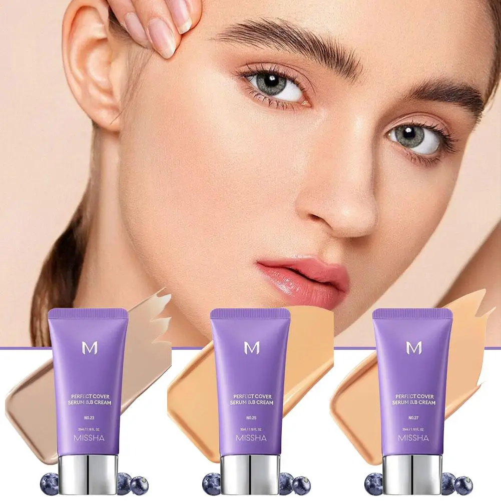 Korean MISSHA BB Cream Foundation Perfect Cover Concealer Waterproof Hyaluronic Acid Color Correcting Natural Snug Fit