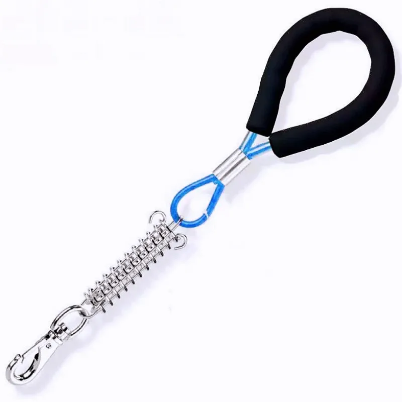 Dog Leash Short Leash for Dog Walking Elastic Spring Dogs Leashes Explosion-proof Rope Leads Comfortable Handle Dogs Short Chain