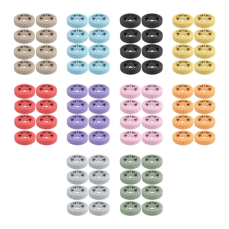 

Pack of 8 Flower Luggage Wheel Covers Silicone Noise Reducing Wheel Protectors for Travel Suitcase Replacement Accessory