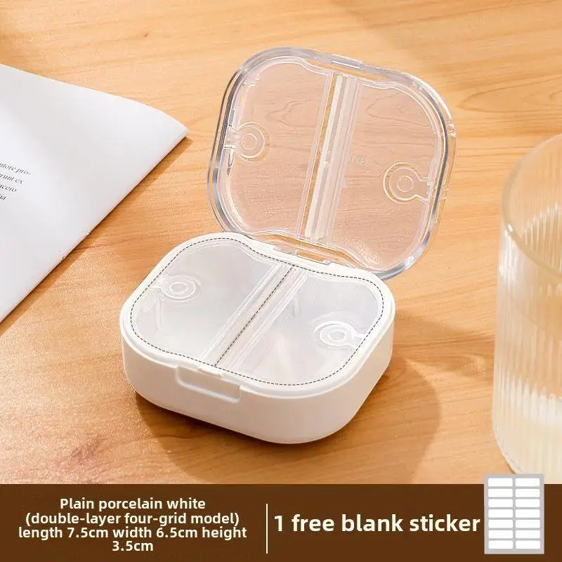 

Portable Sealed Medicine Box Carry-On Evening Reminder Compact Storage Organizer for Home And Travel by ABEYINUOR