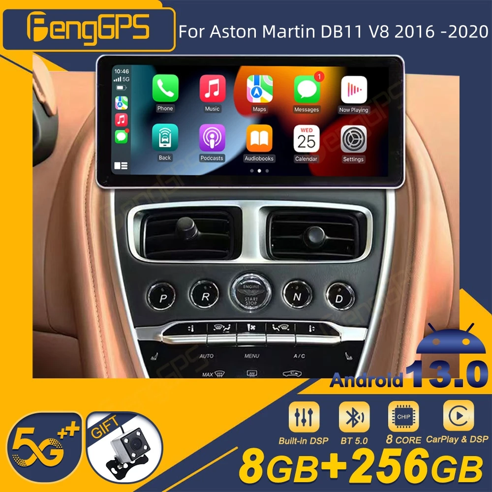 

Для Aston Martin DB11 V8 2016-2020 Android автомобильный радиоприемник беспроводной Carplay стереоприемник авторадио мультимедийный плеер GPS Navi Unit