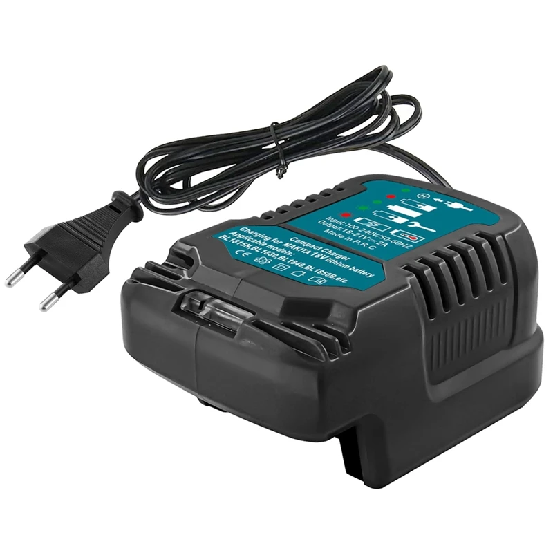 Replace for Makita 18V Mini Charger DC18RC Replace Charger for Makita Lithium Batteries BL1860 BL1450 BL1830 EU Plug