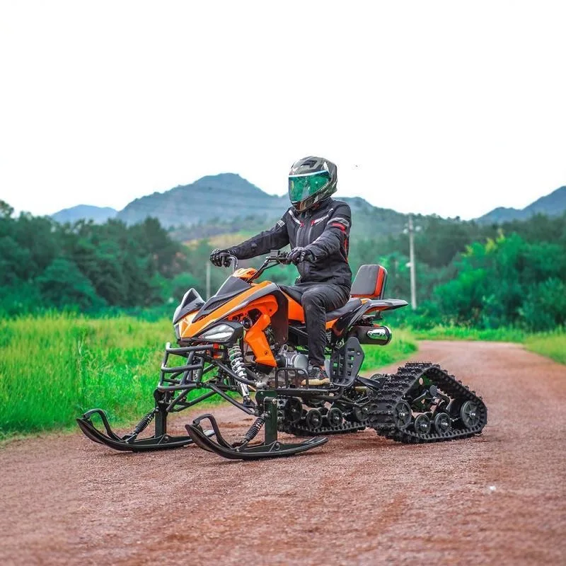 

Four-wheeled ATV snowmobile, crawler-mounted special equipment snow drifter