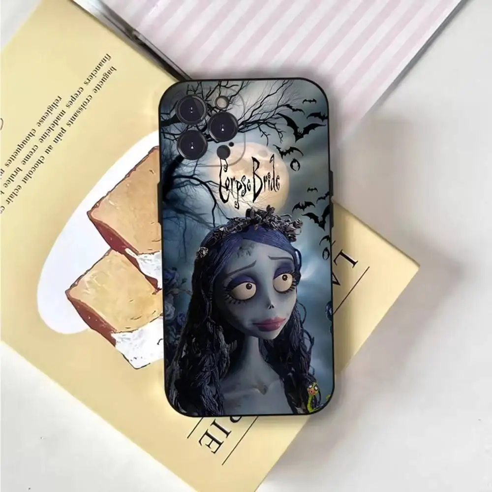 حافظة هاتف C-Corpse B-Bride Victor لهاتف iPhone 6,17,16,15,14,13,12,11 Plus,Pro Max,XS,X,XR,SE,Mini,8,7,غطاء أسود من السيليكون الناعم