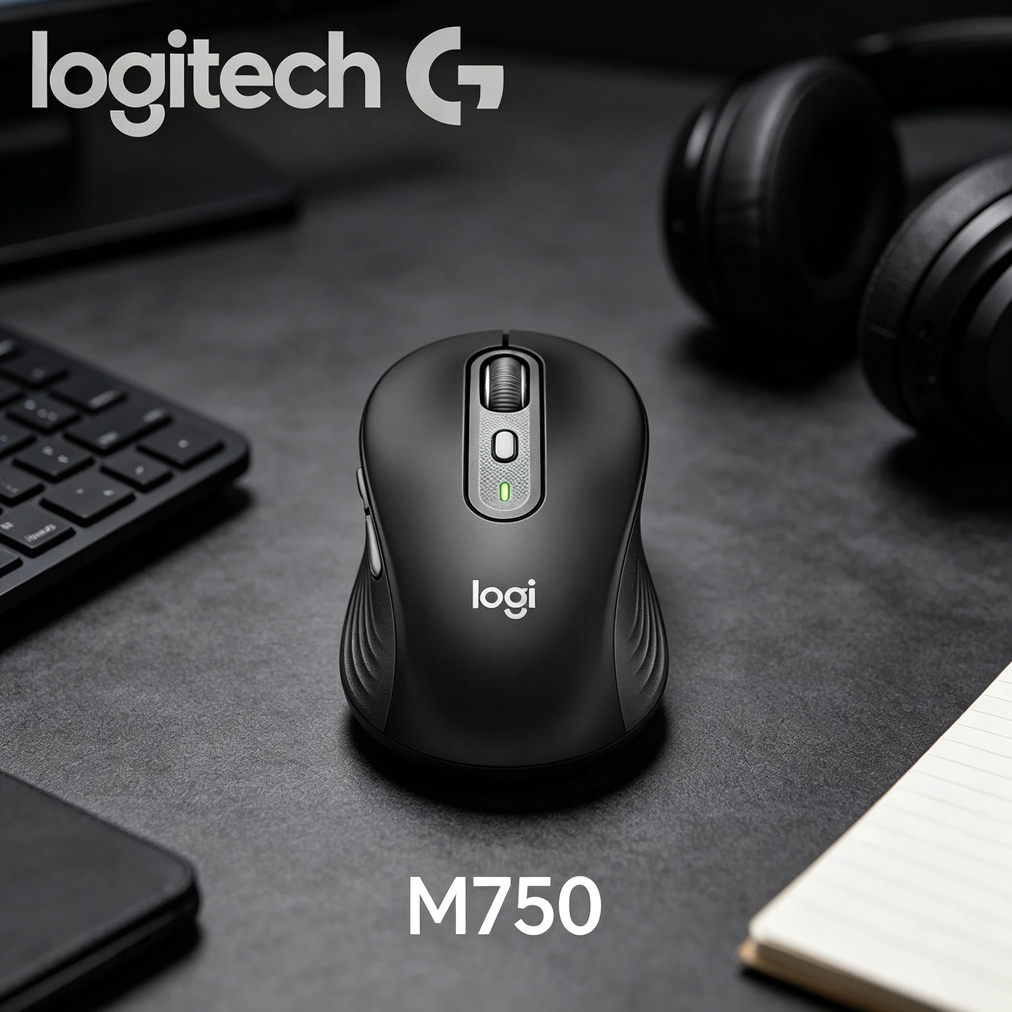 Logitech M750 Quiet Operation Wireless Optical Mouse Great Gift Choice For Office Employee Student Business Partner