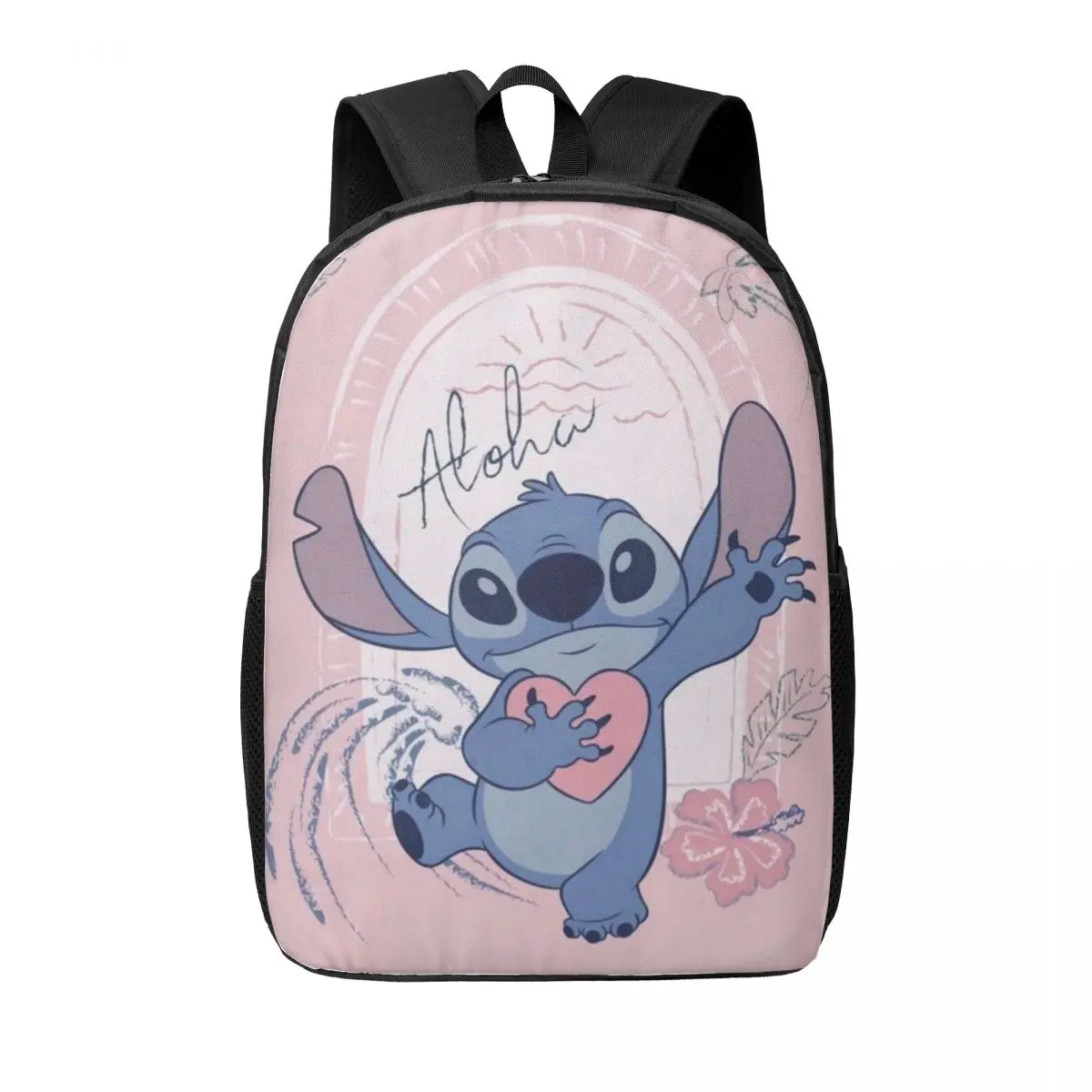 

Disney Stitch Basic 17-Inch School Backpack - Minimalist and Stylish Backpack for Teens and Young Adults