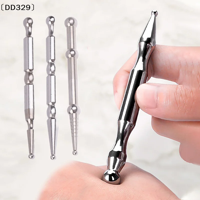 1Pcs Acupuncture Pen, Facial Reflexology Tools Stainless Steel, Trigger Point Massager Tool, Deep Tissue Massage Tool〔DD329〕