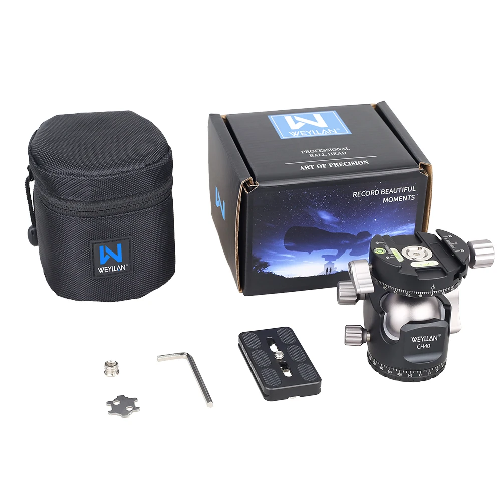 UB40 Low Profile Statief Balhoofd Demping Fine-tunen Panoramisch Balhoofden Lagere Zwaartepunt Glad Bediening Hoge Bouwkwaliteit