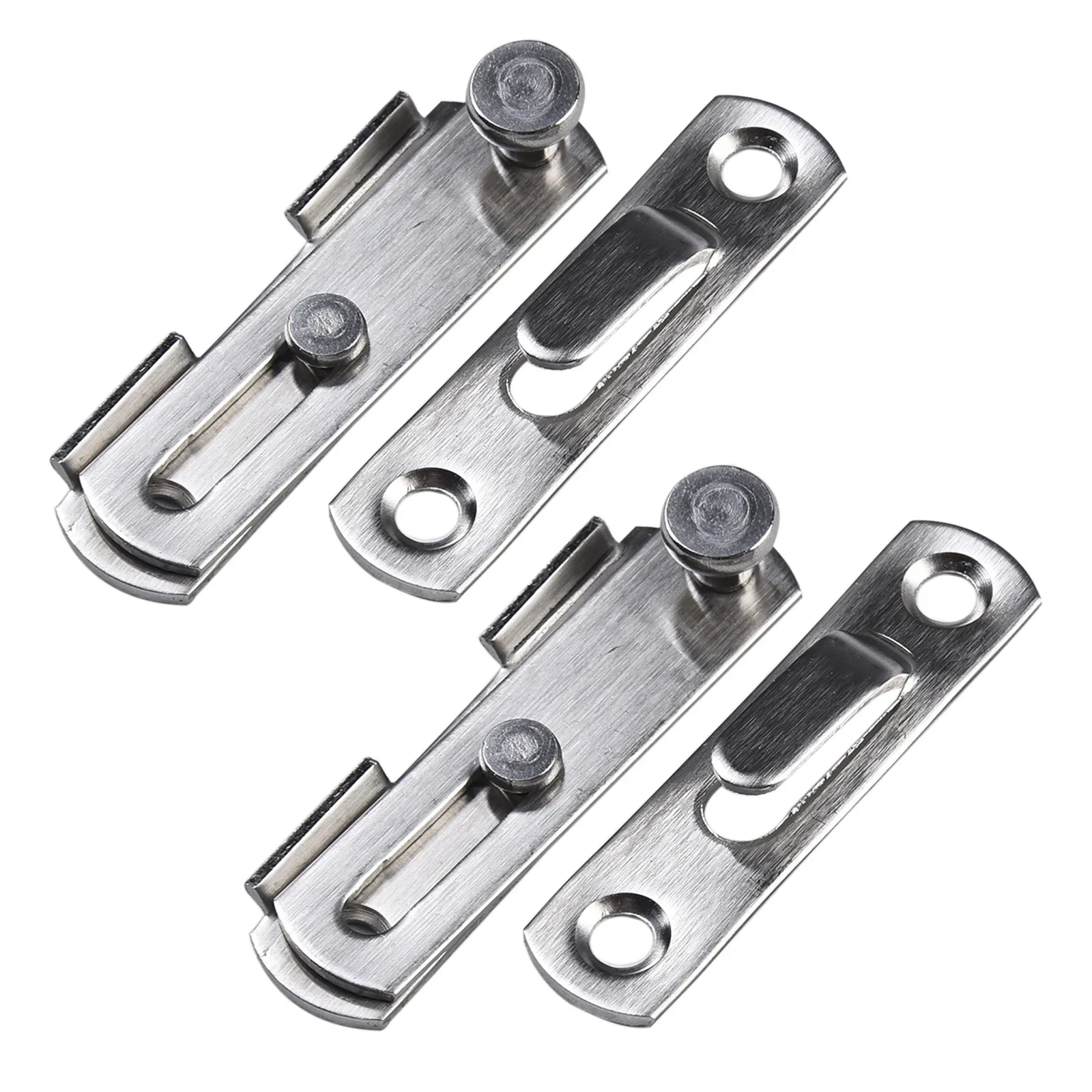 

2pcs Stainless Steel Hasp Latch Lock Sliding Door Window Cabinet Locks Home Hotel Security Latch Pull Cabinet Latch Hardware