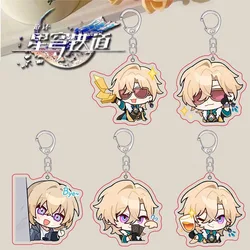 Aventurine Keychain Honkai Star Rail Acrylic Backpack Decoration Fans Bag Charm Key Chain Cartoon Jewelry Cosplay Accessary Gift