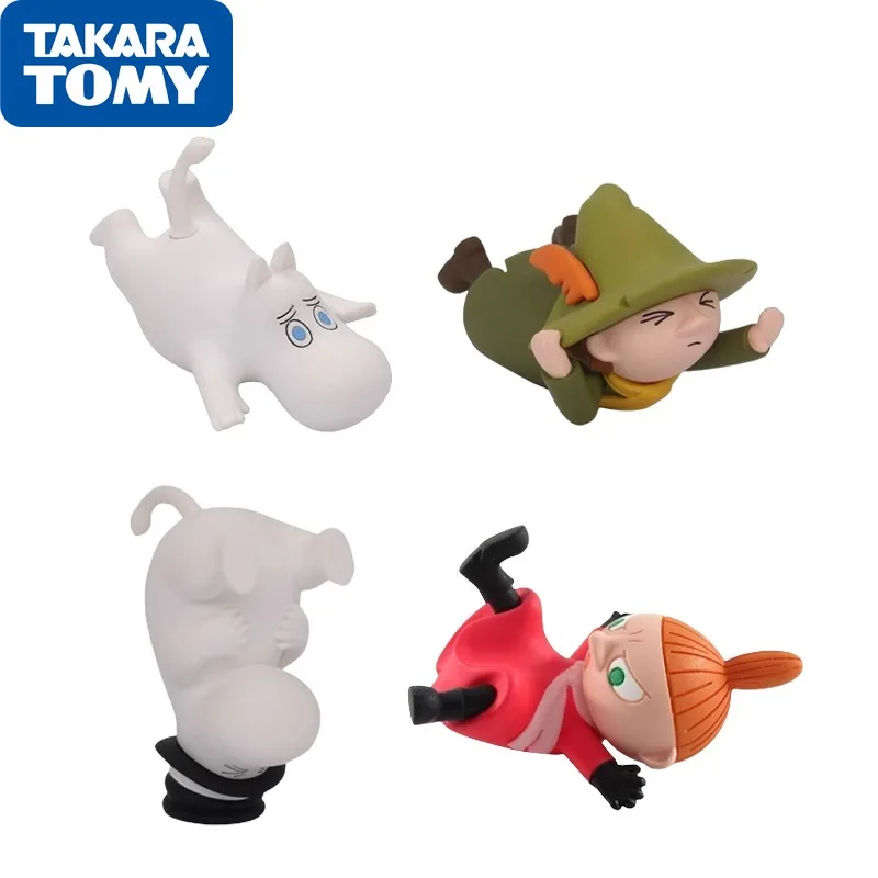 TOMY Gashapon Original MOOMIN Anime Figure Kids Toys Collectible Children\'s Birthday Gift Cute Cartoon Model HOME Ornaments