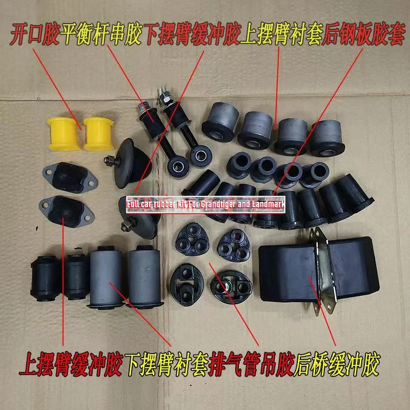 Full rubber kits for ZX Auto Grandtiger and Landmark, upper and lower arm sleeve, buffer rubber, balance bar rubber sleeve