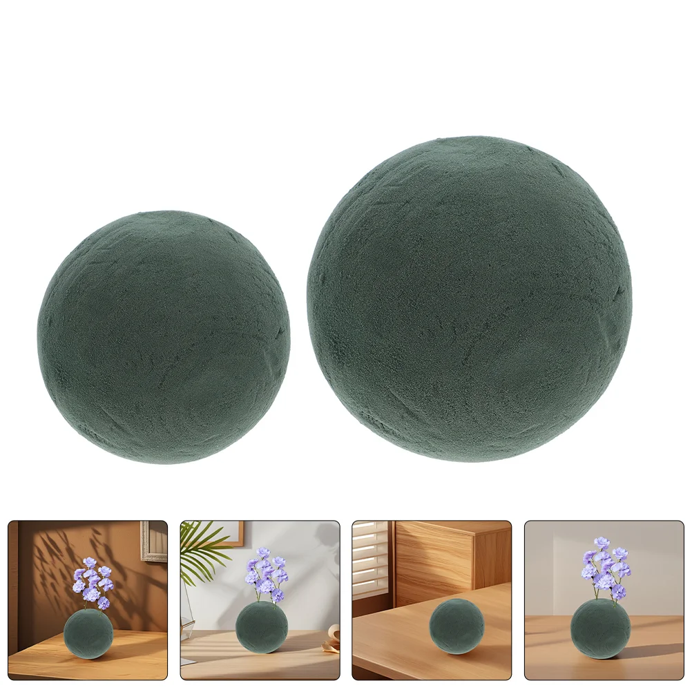 

2 Pcs Simulated Flowers Foam Round Blocks Arrangements Supplies Floral Absorb Water
