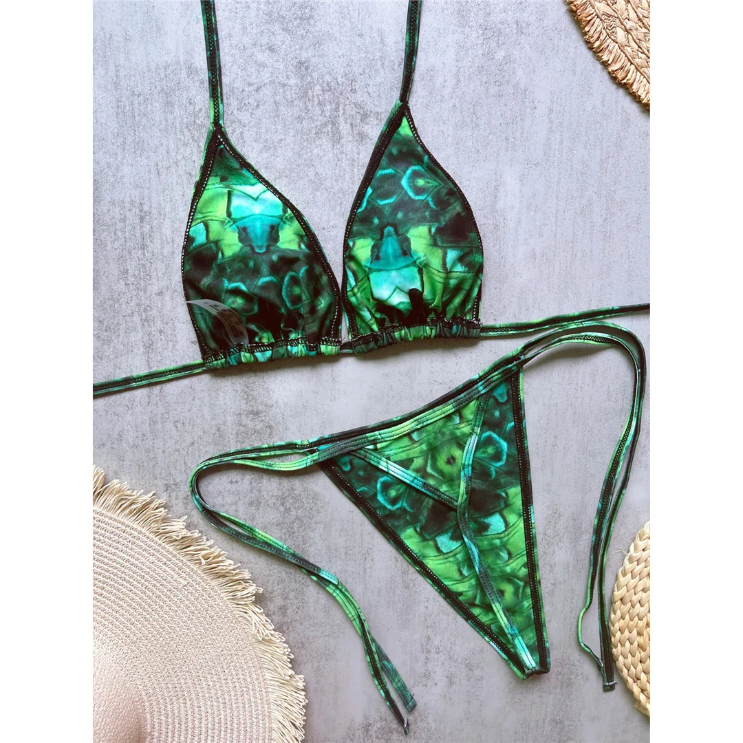 Sexy Extreme String Mini Micro Tanga Bikini Damen Bademode Zweiteiliger Bikini Badeanzug Badebekleidung Schwimmen V8471 – Detail 11
