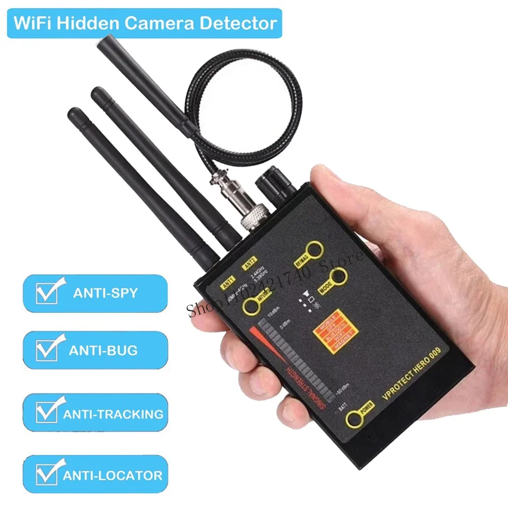 RF Detector Hidden Camera Finder Anti-Spy Hacker Tools Gadgets Detector Cell Phone Bugs Wireless Listening Device GPS Tracker view 4