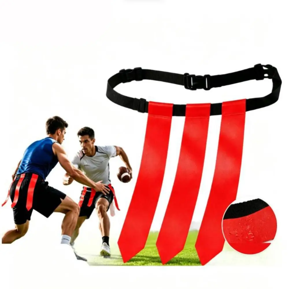 New PVC American Football Waist Flag Multicolors with Storage Bag Float Strap Rugby Waist Flags Youth Football Waist Belt