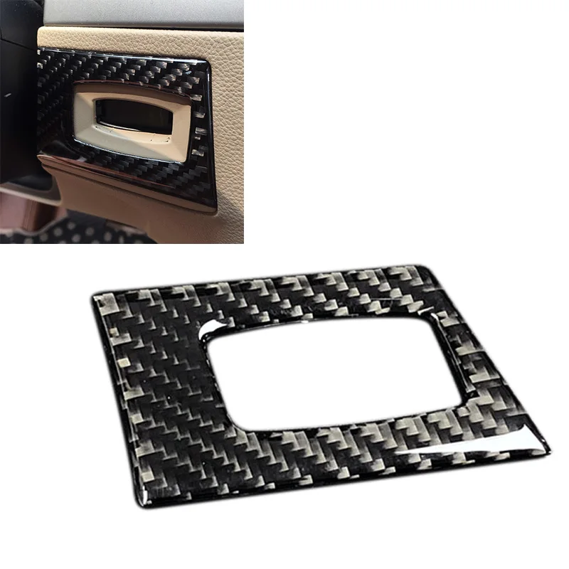 Carbon Fiber Interior Key Hole Frame Cover Trim Sticker Fit for BMW E90 E92 3 Series (05-12) 325i 328i 335i 323i Left Hand Drive