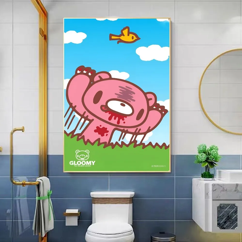 Cartone animato G-cupo orso Poster appiccicoso HD qualità Wall Art Poster retrò per la casa Kawaii Room Decor